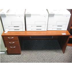 Autumn Cherry Single Pedestal Desk