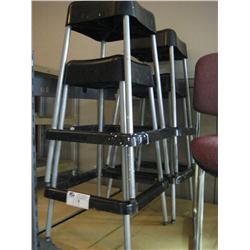 Lot Of Black Stacking Stools