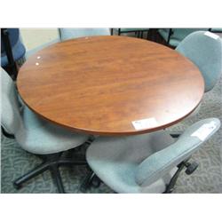 Cherry Metal Base Conference Table