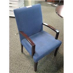 Blue Patterened Arm Chair