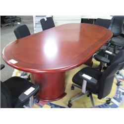 Cherry Burled 8 Ft Boardroom Table