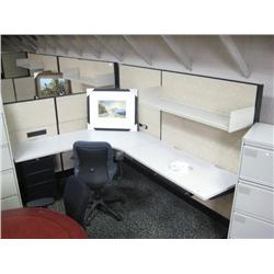 Teknion 6 X 8 Corner Workstation & Pedestal