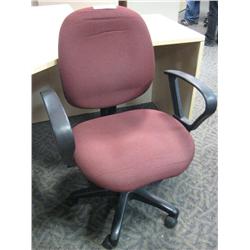 Red Patterened Task Chair