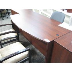 Mahogany Bowfront Desk