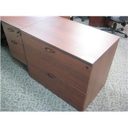 Mahogany 2 Drawer Lateral File Cabinet