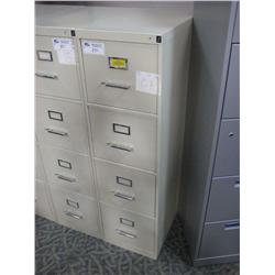 Beige 4 Drawer Letter File Cabinet