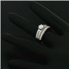 Image 8 : 14K White Gold 1.39 ctw Prong Round & Channel Princess Diamond Engagement Ring