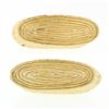 Image 1 : Men's Solid 14k Yellow Gold Textured Oval Tree Stump Pattern Cufflinks Links