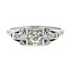 Image 4 : Art Deco Platinum 0.50 ctw Old European Diamond Engagement Ring