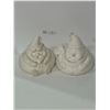 Image 1 : White Paintable Ceramic Santa and Snowman Cookie Jars