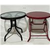 Image 1 : One Black and One Red Outdoor Side Tables
