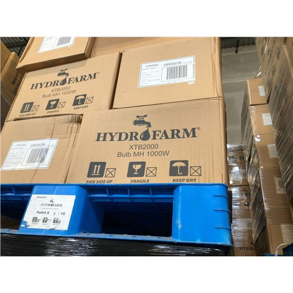 1 CASE OF 12 HYDRO FARM XTB2000 XTRASUN 4200K 1000W METAL HALIDE NATURAL WHITE BULBS