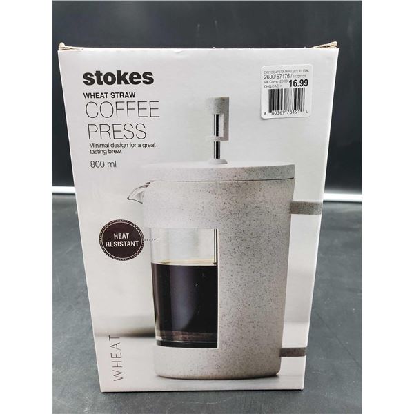 Stokes Wheat Straw Coffee Press 800ml