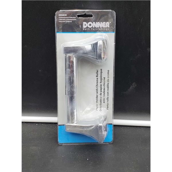 Donner Bath Furnishings Paper Holder with Chrome Roller