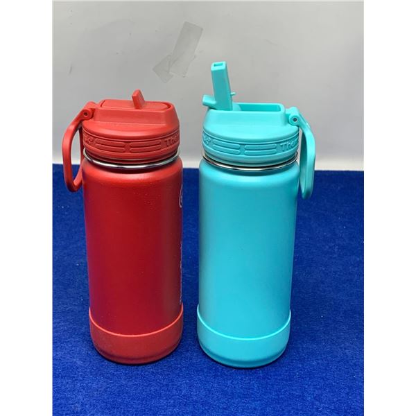 ThermoFlask Insulated Travel Cups with Straw Lids