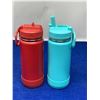 Image 1 : ThermoFlask Insulated Travel Cups with Straw Lids