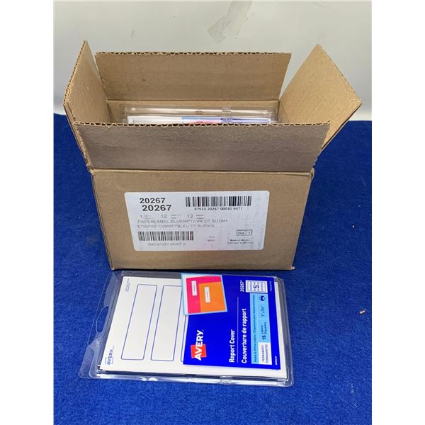 Avery Paperlabel Blue Report Cover Labels (12 x 12)
