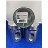 Image 2 : Glass Canister with Stainless Steel Lids (3ct)