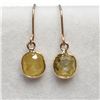 Image 1 : 14K Yellow Gold Fancy Yellow Diamond(0.8ct) Earrings (~Size 0) (~length 0 inches) (~weight 0.5g), Ap