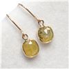 Image 2 : 14K Yellow Gold Fancy Yellow Diamond(0.8ct) Earrings (~Size 0) (~length 0 inches) (~weight 0.5g), Ap