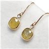Image 3 : 14K Yellow Gold Fancy Yellow Diamond(0.8ct) Earrings (~Size 0) (~length 0 inches) (~weight 0.5g), Ap