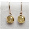 Image 1 : 14K Yellow Gold Fancy Yellow Diamond(1.06ct) Earrings (~Size 0) (~length 0 inches) (~weight 0.5g), A