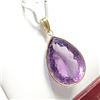 Image 2 : 14K Yellow Gold Amethyst(15ct) Pendant (~Size 0) (~length 0 inches), Suggested Retail Value $1000