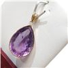 Image 3 : 14K Yellow Gold Amethyst(15ct) Pendant (~Size 0) (~length 0 inches), Suggested Retail Value $1000