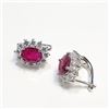 Image 2 : Silver Ruby Earrings, Pendant & Rings Set (~Size 0) (~length 0 inches), Suggested Retail Value $600