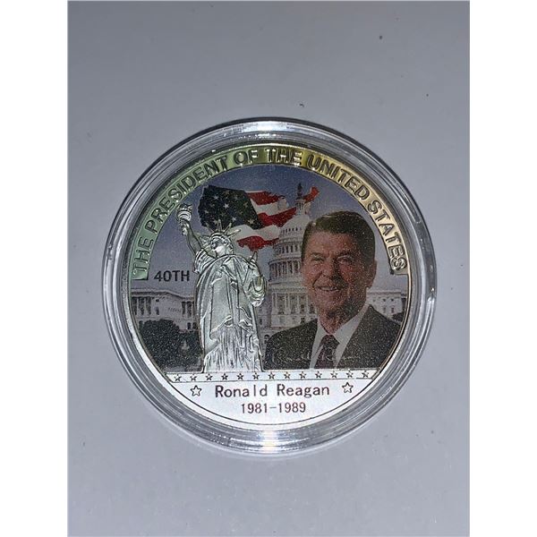 US President Ronald Regan COLLECTOR CASED Coin