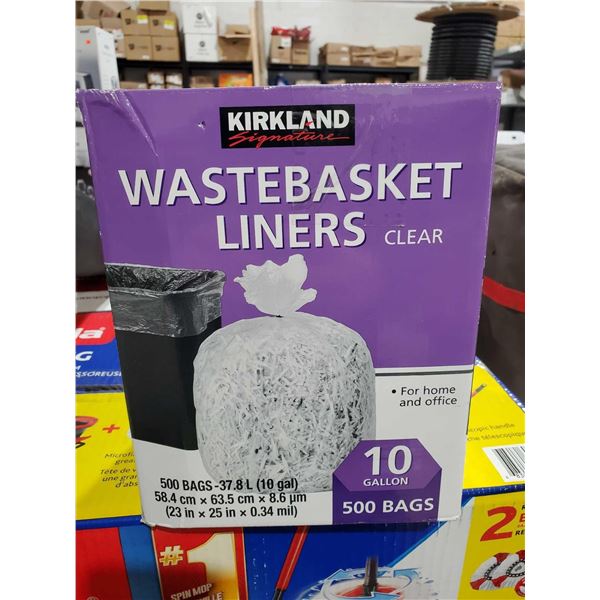 kirkland wastebasket liners (clear) 500 bags