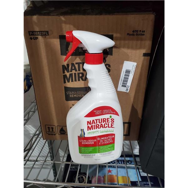 natures miracle stain & odour remover 4 x 32oz