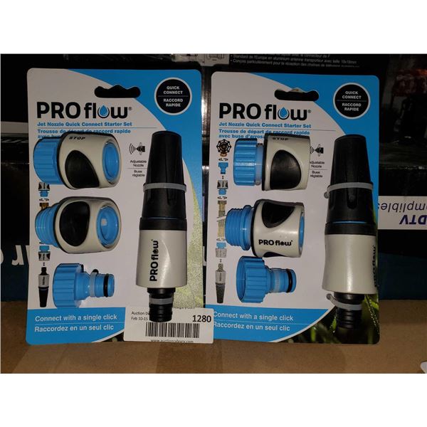 PROflow Jet Nozzle Quick Connect Starter Set Lot of 2