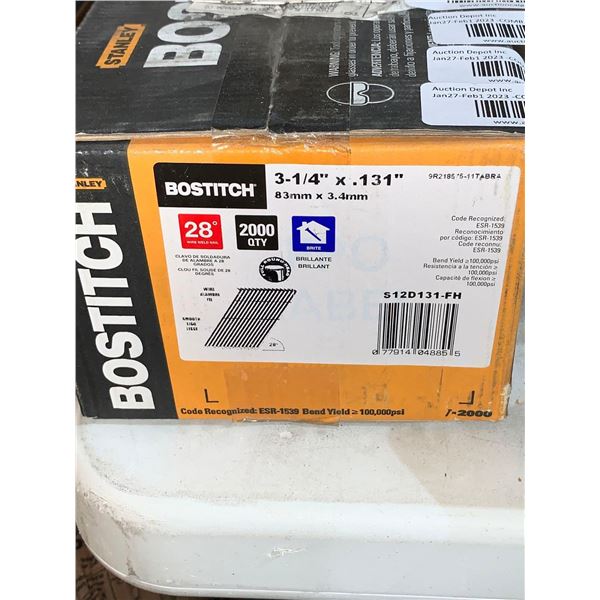 Bostitch 20 wire weld framing nails 2000 count