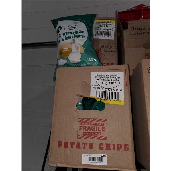 Lot of 15x 180g Circle K Salt & Vinegar Potato Chips
