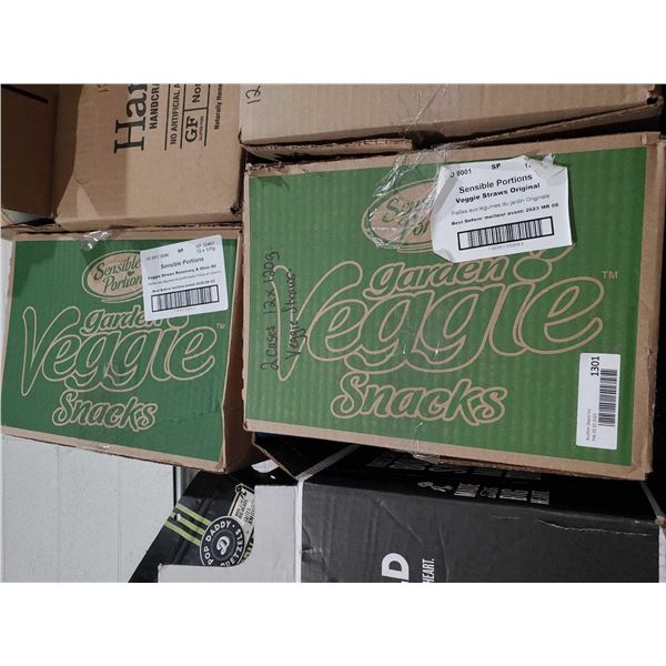 Lot of 2 Cases of Sensible Portions Veggie Straws 24x120g