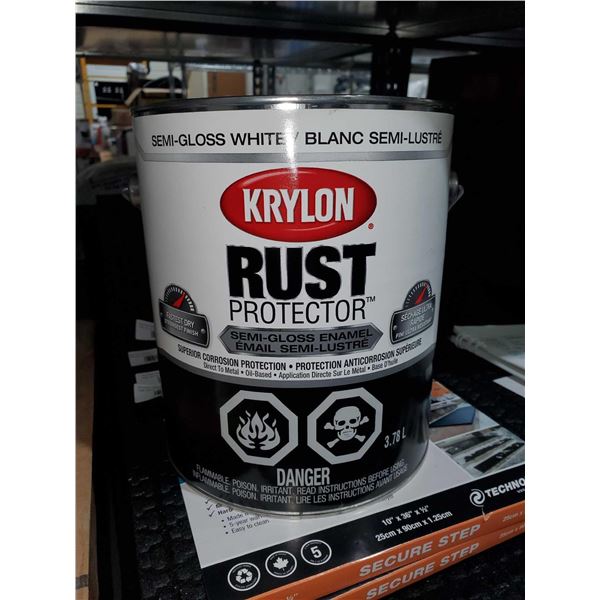 Krylon Rust Protector Semi Gloss White Enamel - 3.78L