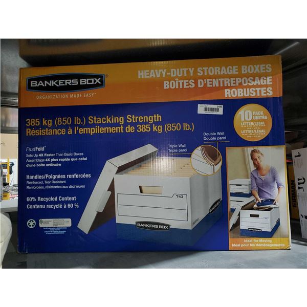 Bankers Box Heavy Duty Storage Boxes 10 Pack Letter/Legal