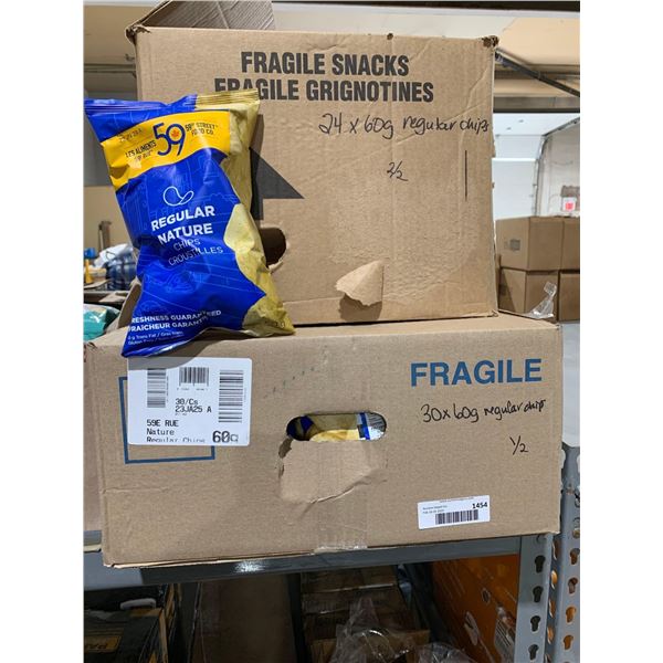 Lot of 54x60g Regular Flavor 59th St  Potato Chips