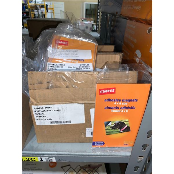 Staples Adhesive Magnets for Business Cards 4X 100