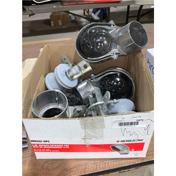Lot of Weather Heads & Insulator/Isolators