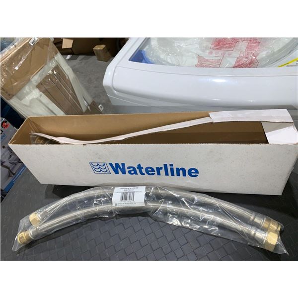 3 packs of 2 - 3/4" push Fit x 1" FIP, 24" SS Water Softener Supply Line