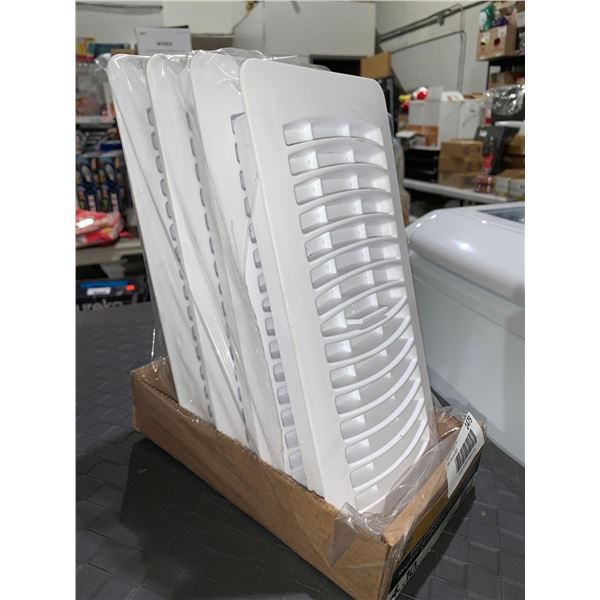 Lot of 4 White Imperial Standard Series 4"x10" Floor Register Covers