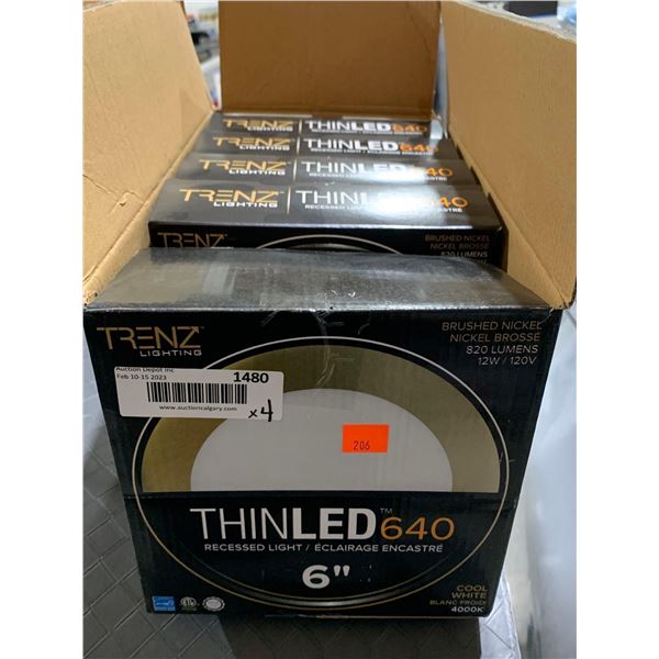 Trenz lighting - Thin LED 640 6" Pot Lights - Lot of 5