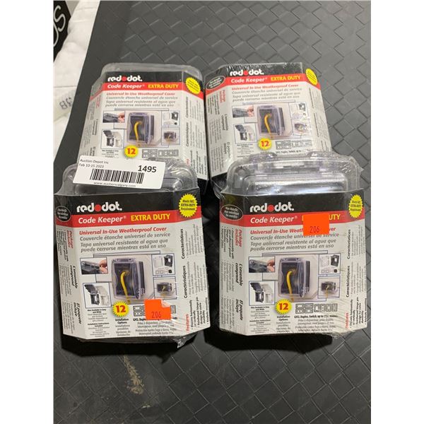 RedDot Code Keeper Extra Duty Universal In-Use Weatherproof Cover Lot of 4