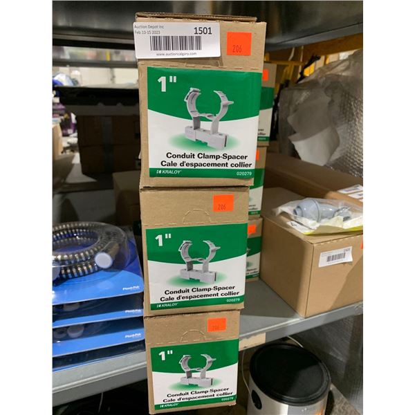 Kraloy 020279 Conduit Clamp-Spacer 1" lot of 3 boxes x 15pcs