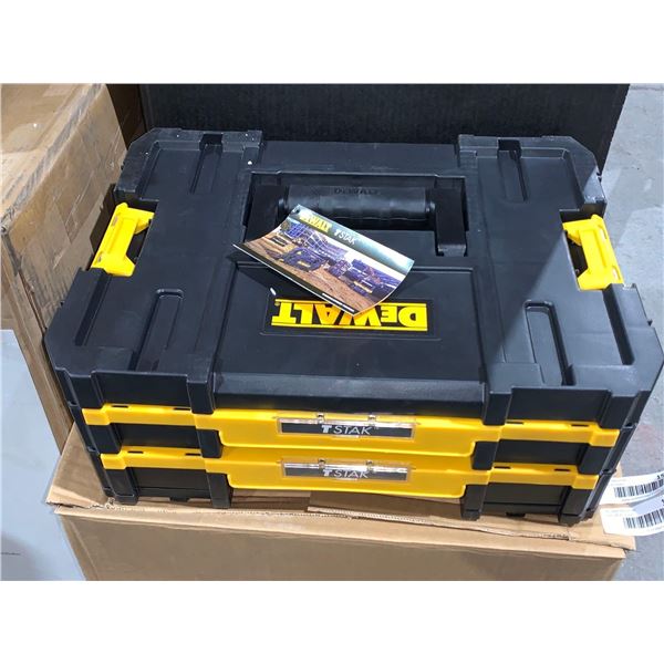 NEW DeWalt T Stak Tool Storage Organizer, Double Drawers (DWST17804) , Black