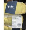 Image 2 : NEW Style Selections Lot of 4 Bench Cushions 18"x18"x3" Yellow & White Striped