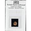 Image 2 : Extremely Rare White Scinde DAK 1852 in excellent condition with dotted cancellation.