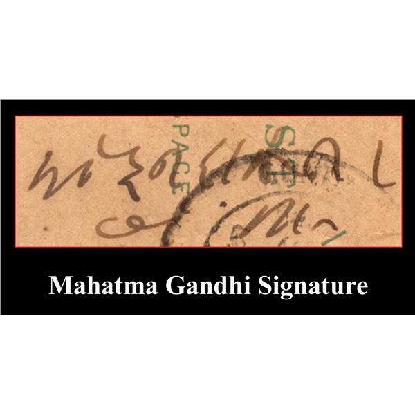 Exceedingly Rare Mahatma Gandhi Signed Post Card of 1929 of KGV Half ...
